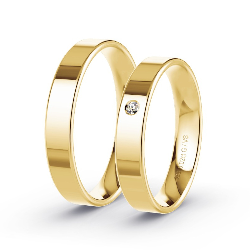 Alianzas Oro amarillo - 0.02 kt Diamantes - Modelo N°1001 Alianzas Oro amarillo - 0.02 kt Diamantes - Modelo N°1001