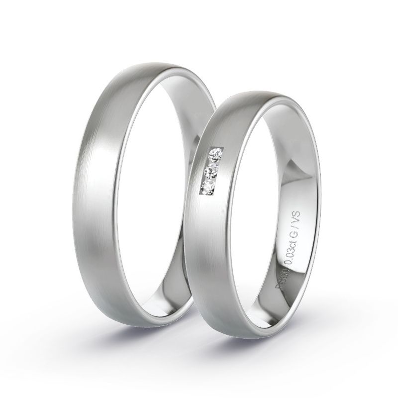 Alianzas Platino - 0.03 kt Diamantes - Modelo N°1005 Alianzas Platino - 0.03 kt Diamantes - Modelo N°1005