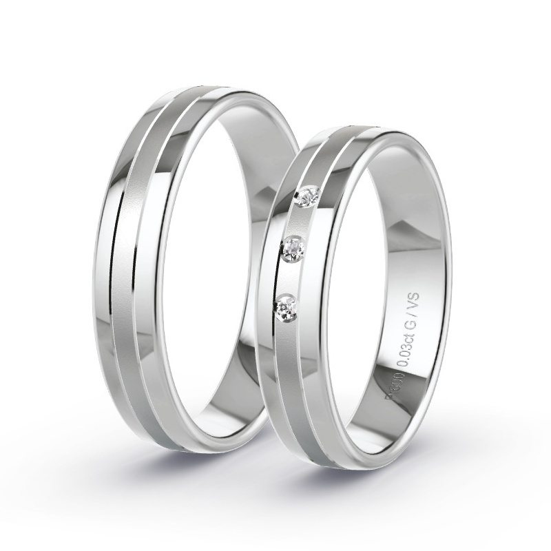 Alianzas Platino - 0.03 kt Diamantes - Modelo N°1006 Alianzas Platino - 0.03 kt Diamantes - Modelo N°1006