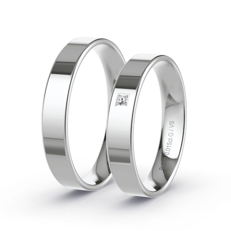 Alianzas Paladio - 0.015 kt Diamantes - Modelo N°1007 Alianzas Paladio - 0.015 kt Diamantes - Modelo N°1007