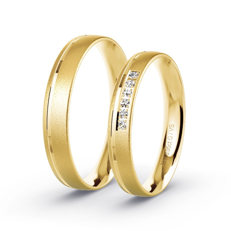 Alianzas Oro amarillo - 0.06 kt Diamantes - Modelo N°1008 Alianzas Oro amarillo - 0.06 kt Diamantes - Modelo N°1008