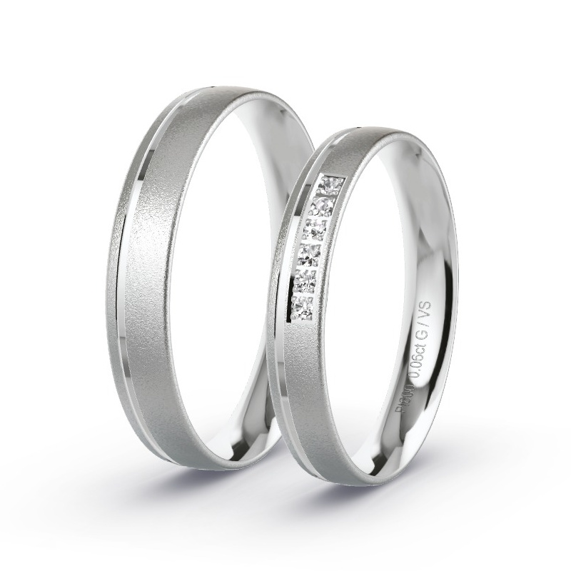 Alianzas Platino - 0.06 kt Diamantes - Modelo N°1008 Alianzas Platino - 0.06 kt Diamantes - Modelo N°1008