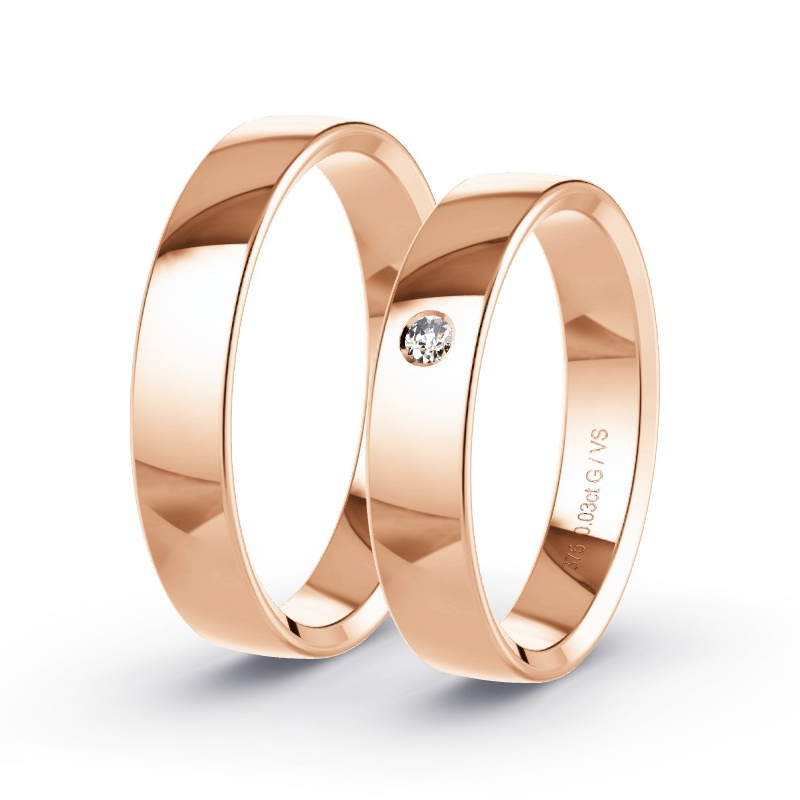 Alianzas Oro rosa - 0.03 kt Diamantes - Modelo N°1009 Alianzas Oro rosa - 0.03 kt Diamantes - Modelo N°1009