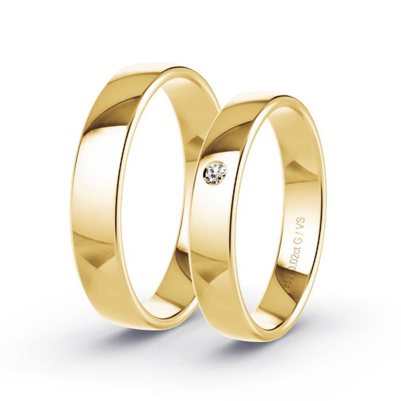 Alianzas Oro amarillo - 0.02 kt Diamantes - Modelo N°1010 Alianzas Oro amarillo - 0.02 kt Diamantes - Modelo N°1010