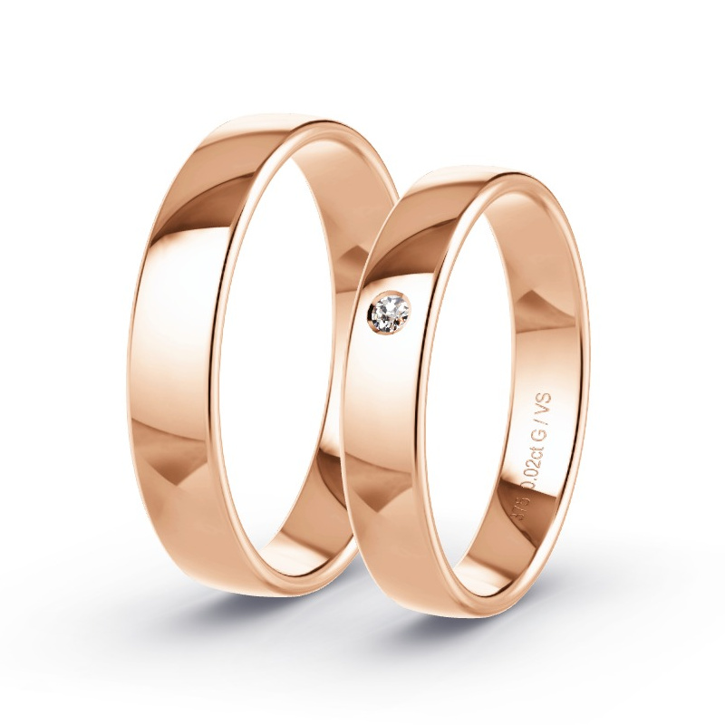 Alianzas Oro rosa - 0.02 kt Diamantes - Modelo N°1010 Alianzas Oro rosa - 0.02 kt Diamantes - Modelo N°1010