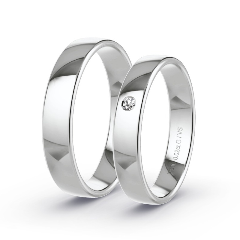 Alianzas Platino - 0.02 kt Diamantes - Modelo N°1010 Alianzas Platino - 0.02 kt Diamantes - Modelo N°1010