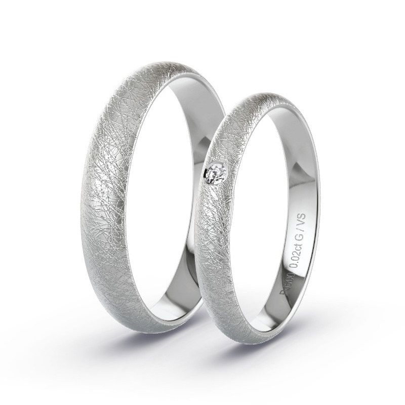 Alianzas Paladio - 0.02 kt Diamantes - Modelo N°1011 Alianzas Paladio - 0.02 kt Diamantes - Modelo N°1011