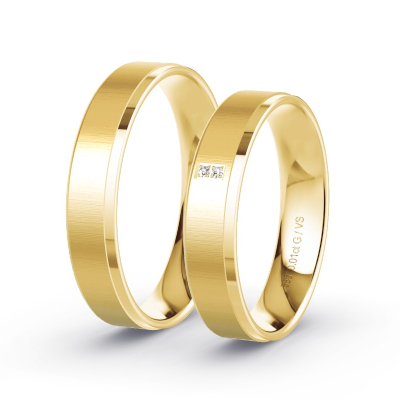 Alianzas Oro amarillo - 0.02 kt Diamantes - Modelo N°1012 Alianzas Oro amarillo - 0.02 kt Diamantes - Modelo N°1012