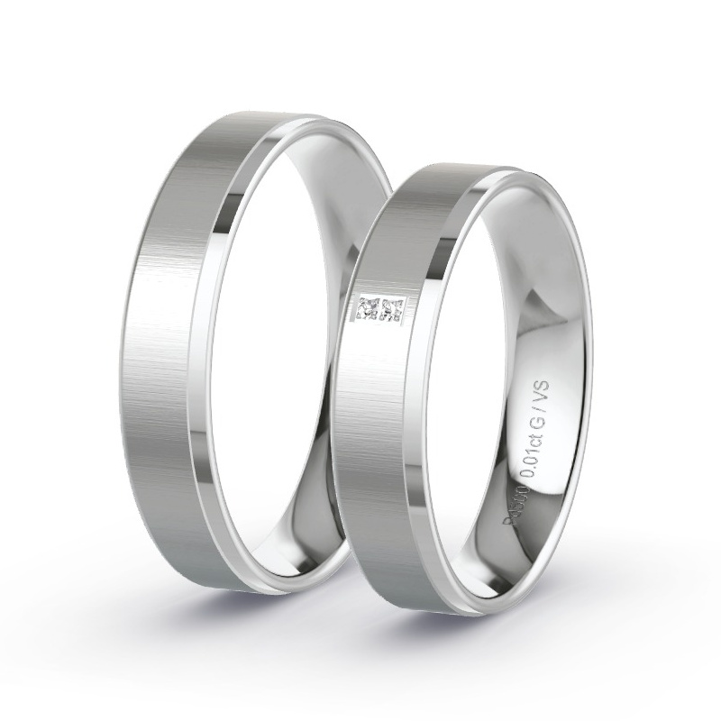 Alianzas Paladio - 0.02 kt Diamantes - Modelo N°1012 Alianzas Paladio - 0.02 kt Diamantes - Modelo N°1012