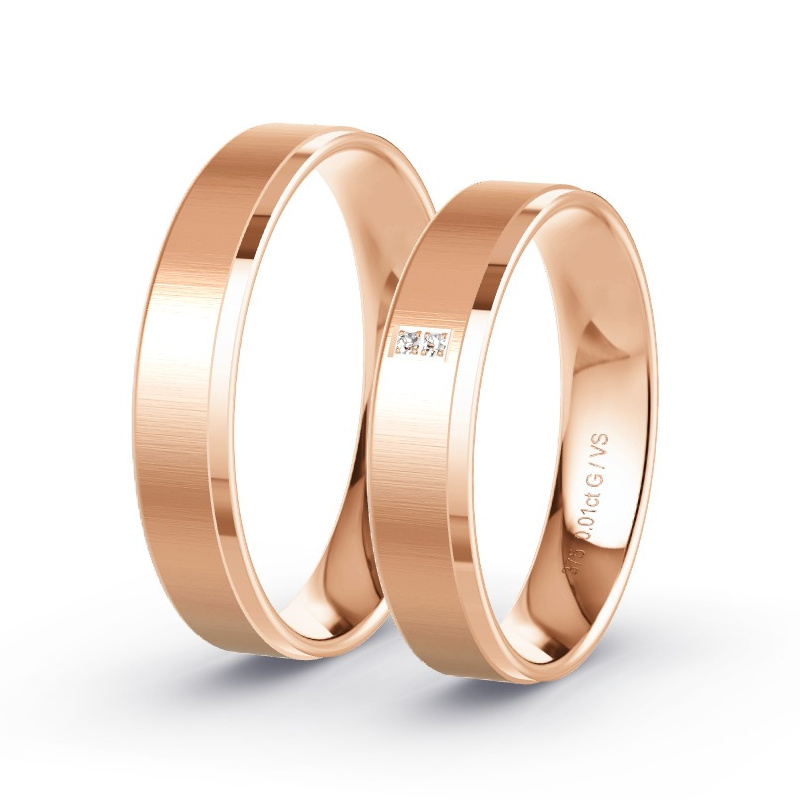 Alianzas Oro rosa - 0.02 kt Diamantes - Modelo N°1012 Alianzas Oro rosa - 0.02 kt Diamantes - Modelo N°1012