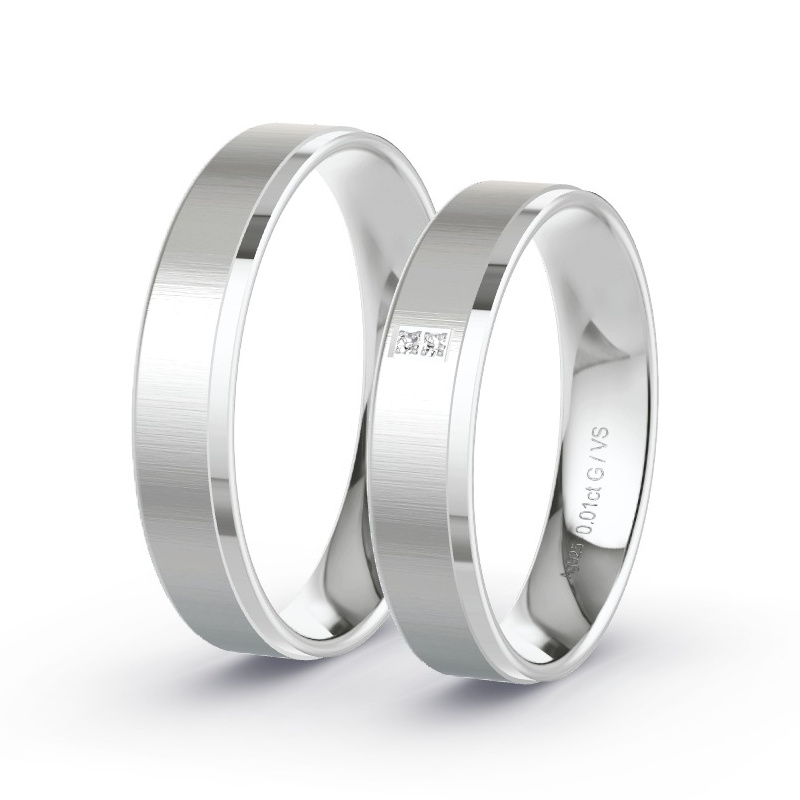 Alianzas Plata - 0.02 kt Diamantes - Modelo N°1012 Alianzas Plata - 0.02 kt Diamantes - Modelo N°1012