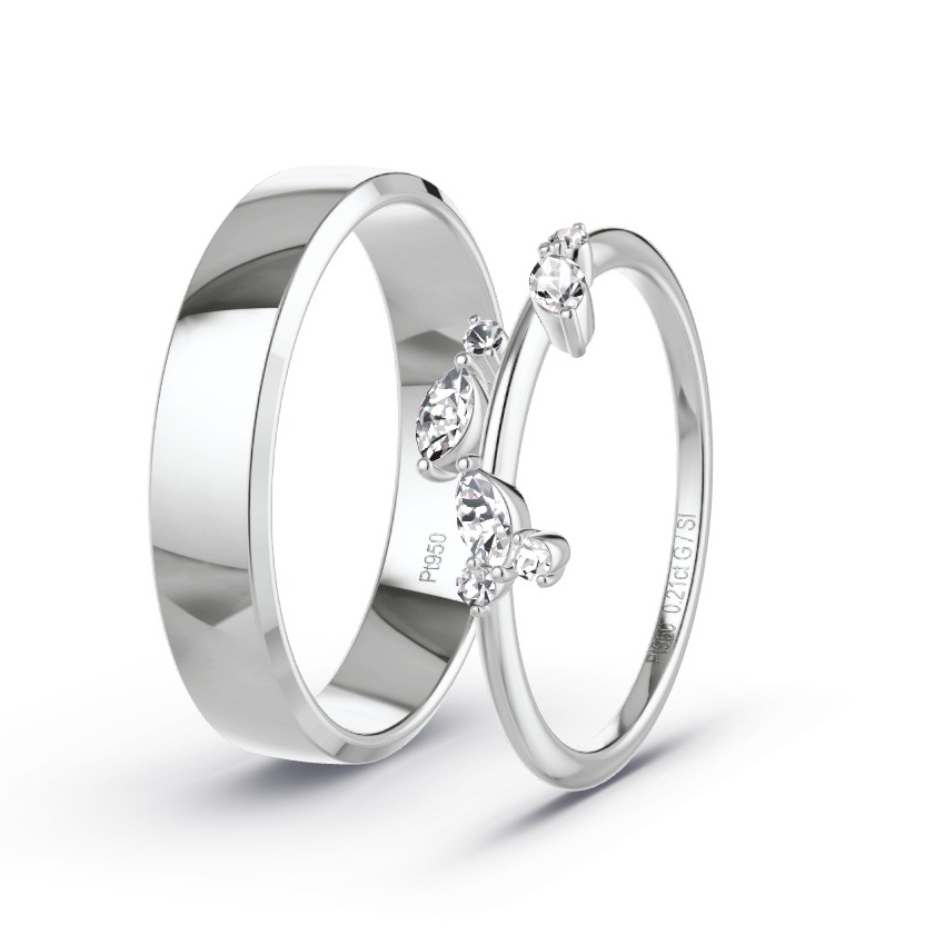 Alianzas Platino - 0.21 kt Diamantes - Modelo N°1027 Alianzas Platino - 0.21 kt Diamantes - Modelo N°1027