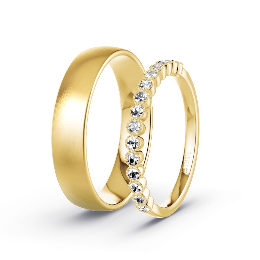 Alianzas Oro amarillo - 0.30 kt Diamantes - Modelo N°1029 Alianzas Oro amarillo - 0.30 kt Diamantes - Modelo N°1029