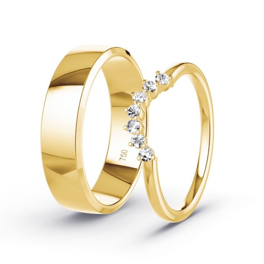 Alianzas Oro amarillo - 0.10 kt Diamantes - Modelo N°1033 Alianzas Oro amarillo - 0.10 kt Diamantes - Modelo N°1033