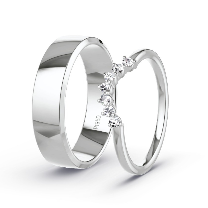 Alianzas Platino - 0.10 kt Diamantes - Modelo N°1033 Alianzas Platino - 0.10 kt Diamantes - Modelo N°1033