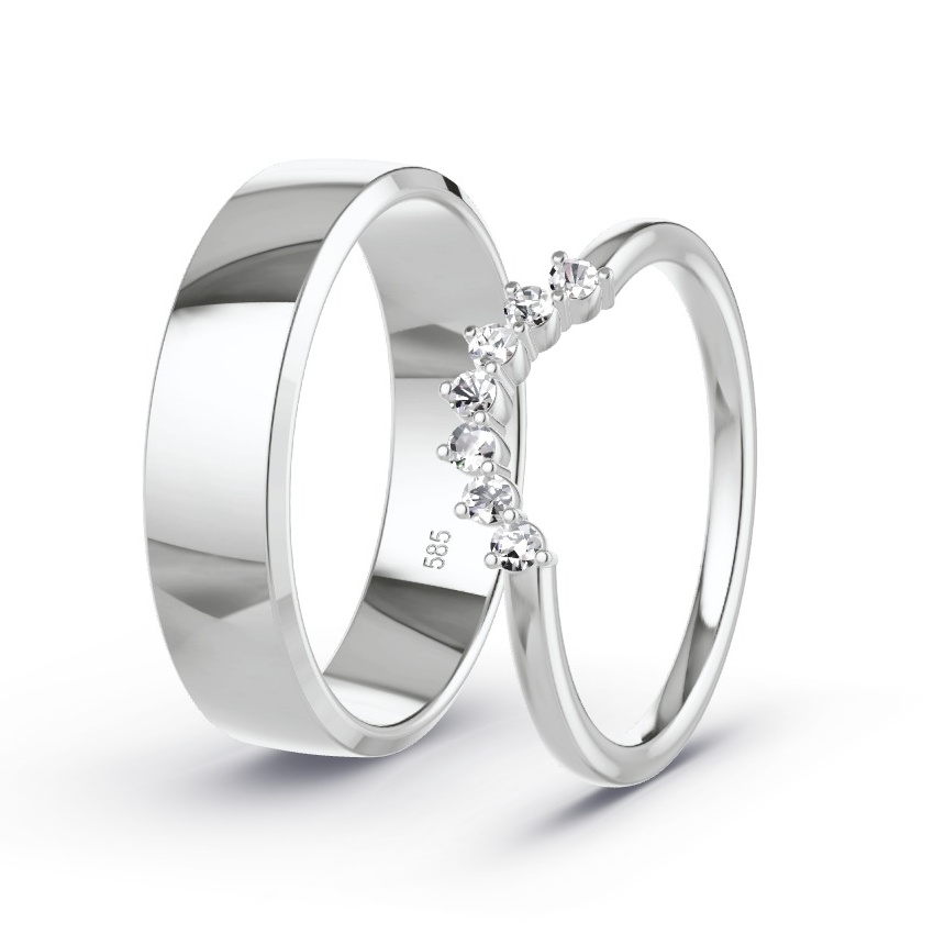 Alianzas Oro blanco - 0.10 kt Diamantes - Modelo N°1033 Alianzas Oro blanco - 0.10 kt Diamantes - Modelo N°1033
