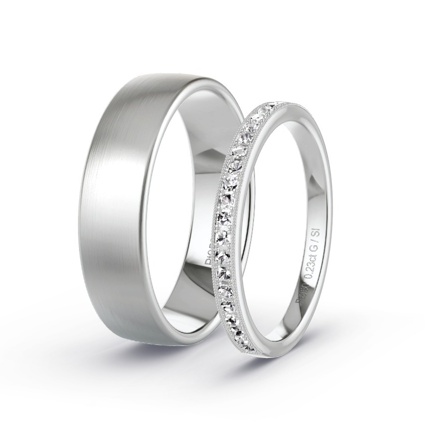 Alianzas Platino - 0.23 kt Diamantes - Modelo N°1034 Alianzas Platino - 0.23 kt Diamantes - Modelo N°1034