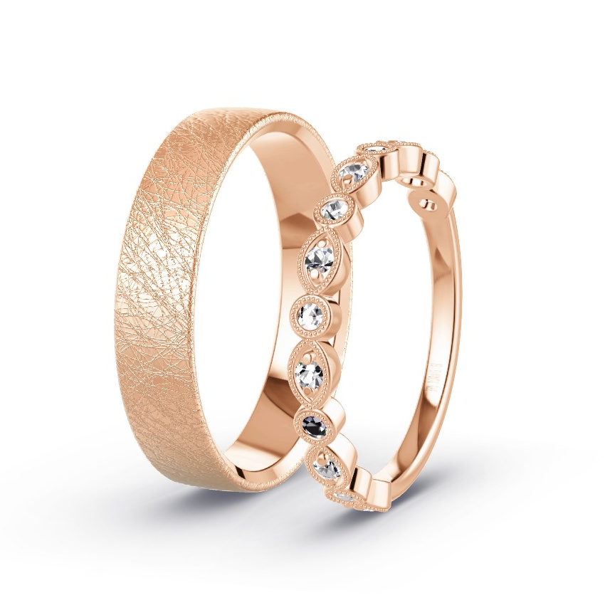 Alianzas Oro rosa - 0.24 kt Diamantes - Modelo N°1035 Alianzas Oro rosa - 0.24 kt Diamantes - Modelo N°1035