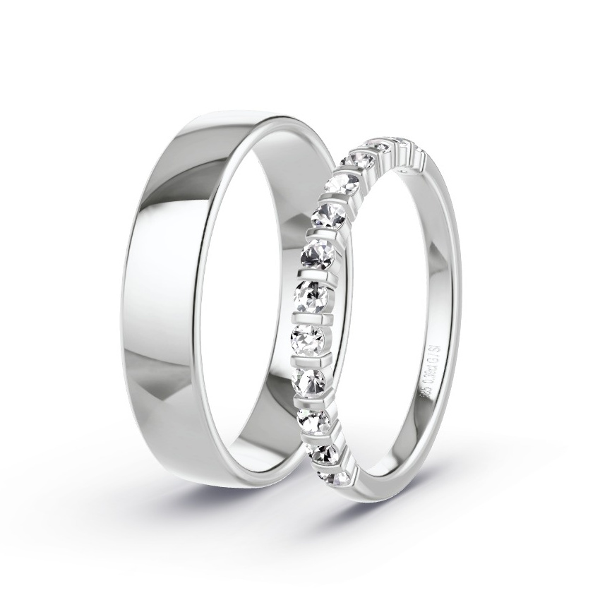 Alianzas Oro blanco - 0.39 kt Diamantes - Modelo N°1039 Alianzas Oro blanco - 0.39 kt Diamantes - Modelo N°1039