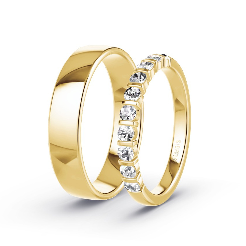 Alianzas Oro amarillo - 0.50 kt Diamantes - Modelo N°1040 Alianzas Oro amarillo - 0.50 kt Diamantes - Modelo N°1040
