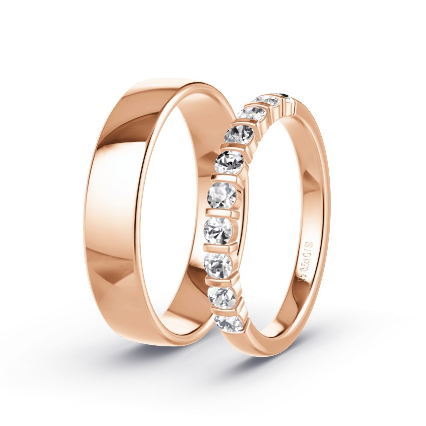Alianzas Oro rosa - 0.50 kt Diamantes - Modelo N°1040 Alianzas Oro rosa - 0.50 kt Diamantes - Modelo N°1040