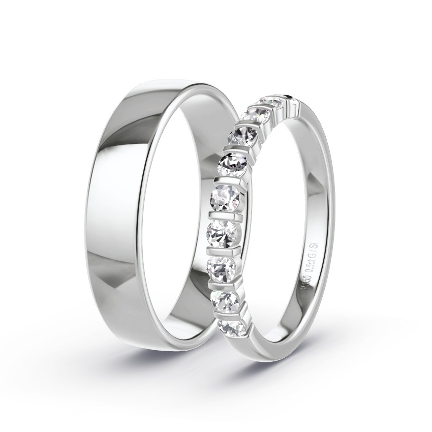 Alianzas Platino - 0.50 kt Diamantes - Modelo N°1040 Alianzas Platino - 0.50 kt Diamantes - Modelo N°1040