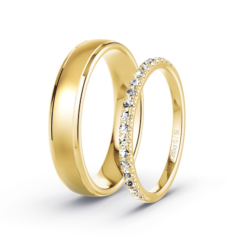 Alianzas Oro amarillo - 0.285 kt Diamantes - Modelo N°1042 Alianzas Oro amarillo - 0.285 kt Diamantes - Modelo N°1042
