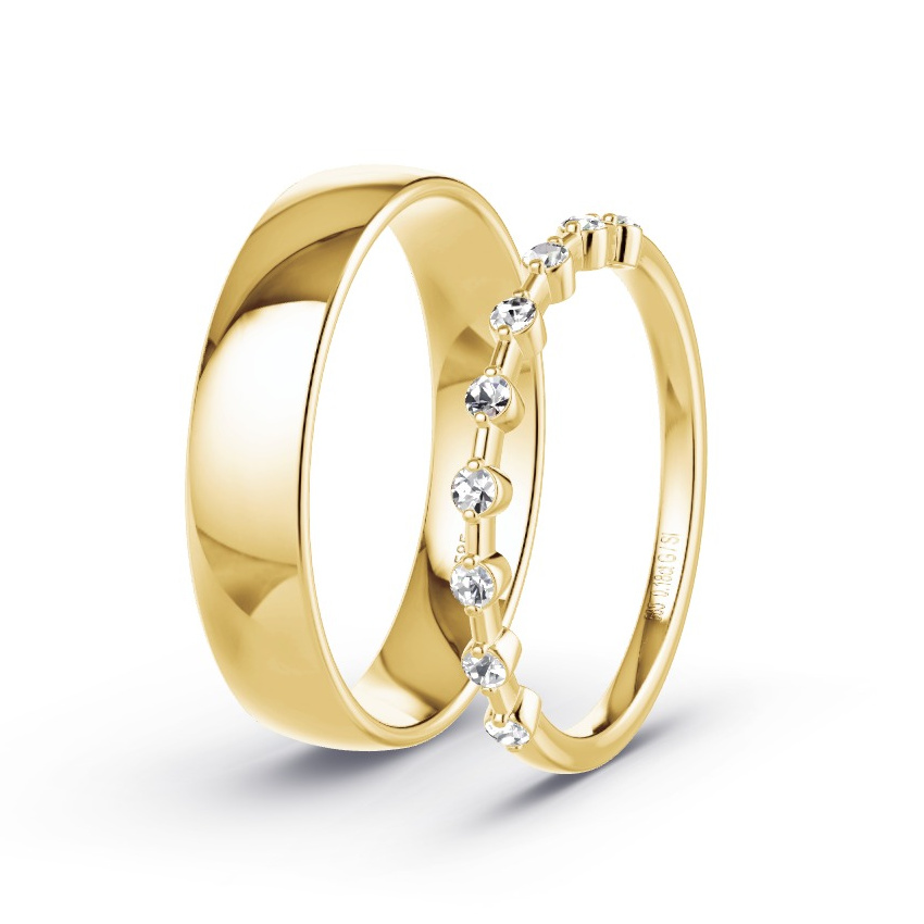 Alianzas Oro amarillo - 0.18 kt Diamantes - Modelo N°1047 Alianzas Oro amarillo - 0.18 kt Diamantes - Modelo N°1047
