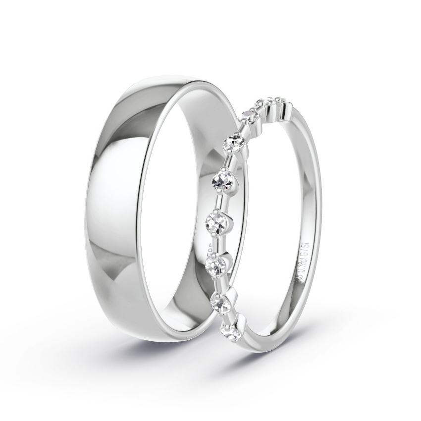 Alianzas Oro blanco - 0.18 kt Diamantes - Modelo N°1047 Alianzas Oro blanco - 0.18 kt Diamantes - Modelo N°1047