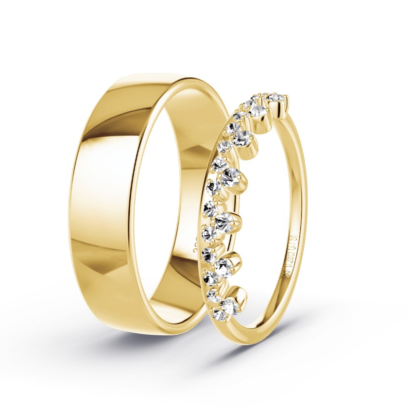 Alianzas Oro amarillo - 0.28 kt Diamantes - Modelo N°1048 Alianzas Oro amarillo - 0.28 kt Diamantes - Modelo N°1048