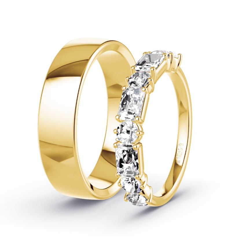 Alianzas Oro amarillo - 1.62 kt Diamantes - Modelo N°1049 Alianzas Oro amarillo - 1.62 kt Diamantes - Modelo N°1049