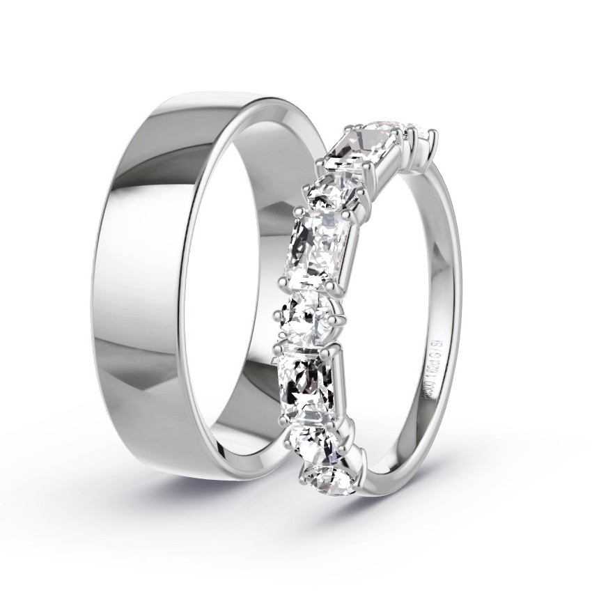 Alianzas Paladio - 1.62 kt Diamantes - Modelo N°1049 Alianzas Paladio - 1.62 kt Diamantes - Modelo N°1049