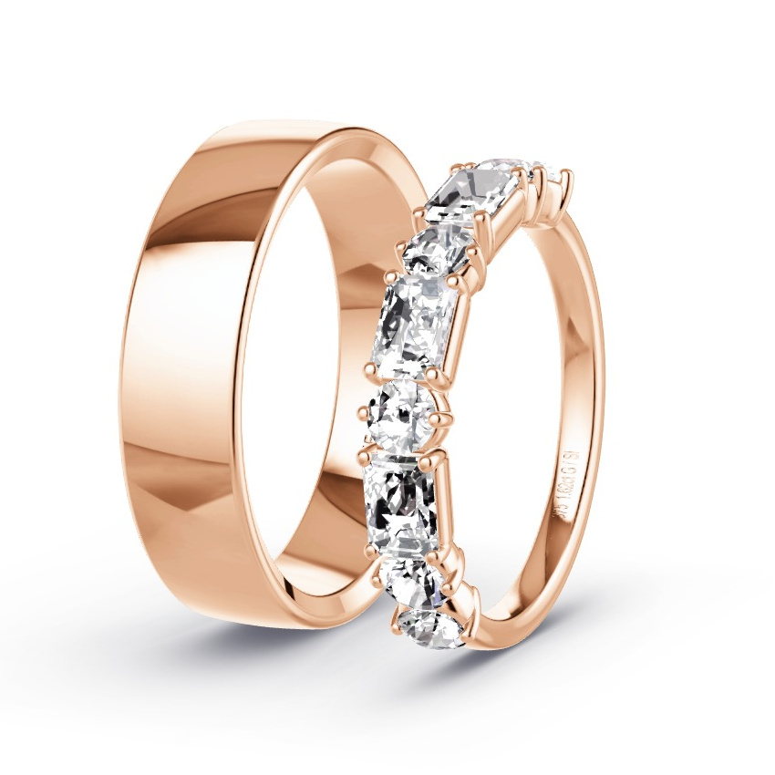 Alianzas Oro rosa - 1.62 kt Diamantes - Modelo N°1049 Alianzas Oro rosa - 1.62 kt Diamantes - Modelo N°1049