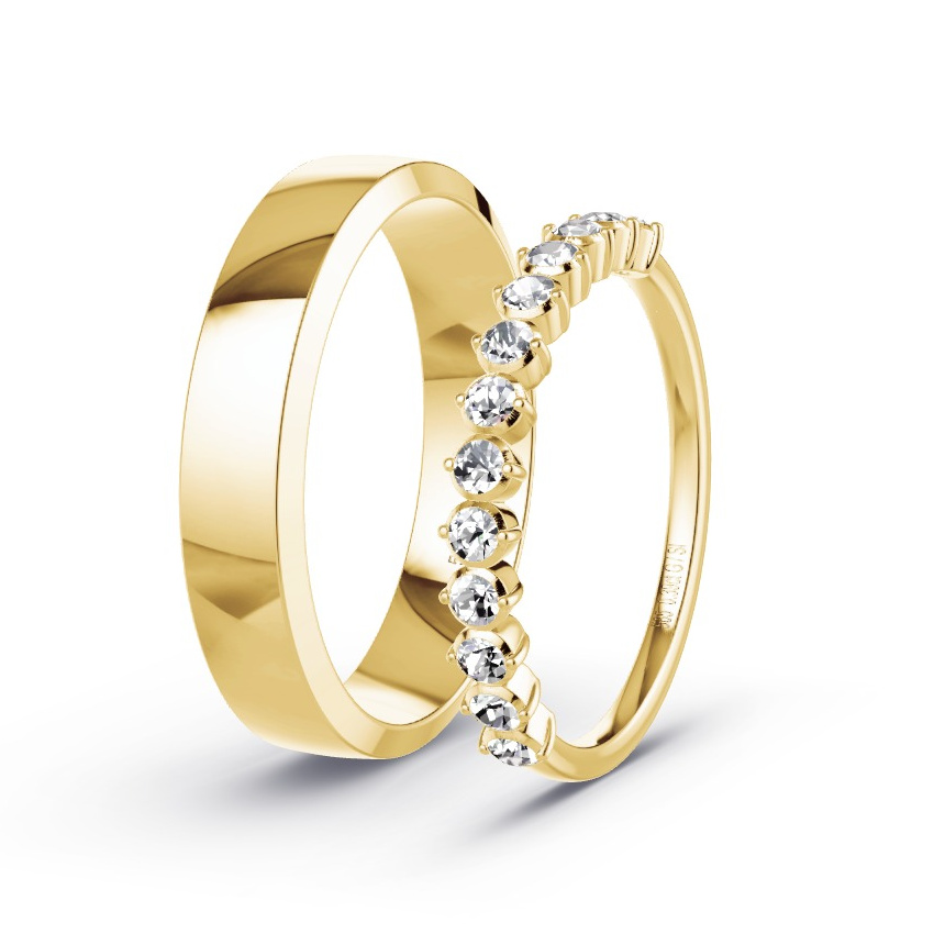 Alianzas Oro amarillo - 0.39 kt Diamantes - Modelo N°1050 Alianzas Oro amarillo - 0.39 kt Diamantes - Modelo N°1050