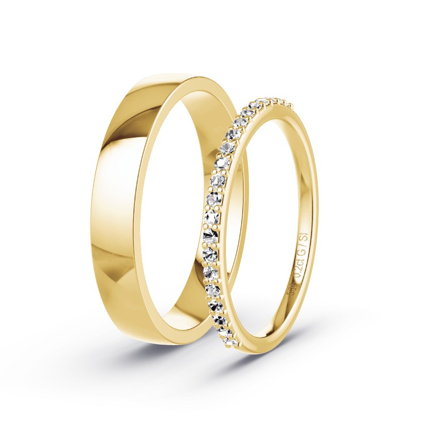 Alianzas Oro amarillo - 0.20 kt Diamantes - Modelo N°1051 Alianzas Oro amarillo - 0.20 kt Diamantes - Modelo N°1051
