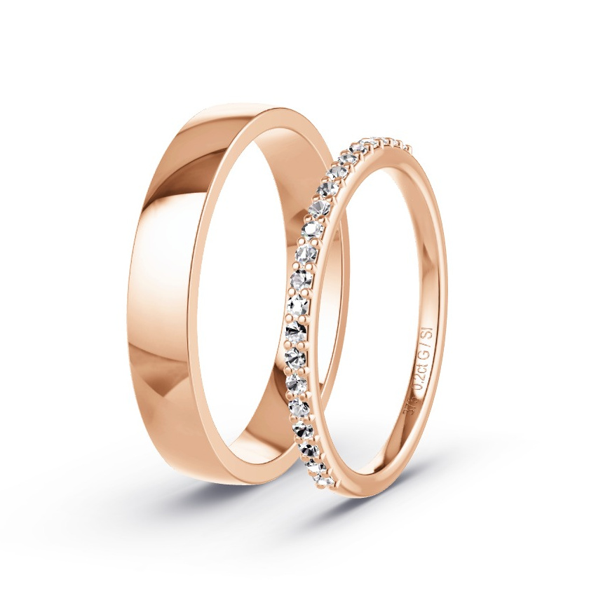 Alianzas Oro rosa - 0.20 kt Diamantes - Modelo N°1051 Alianzas Oro rosa - 0.20 kt Diamantes - Modelo N°1051