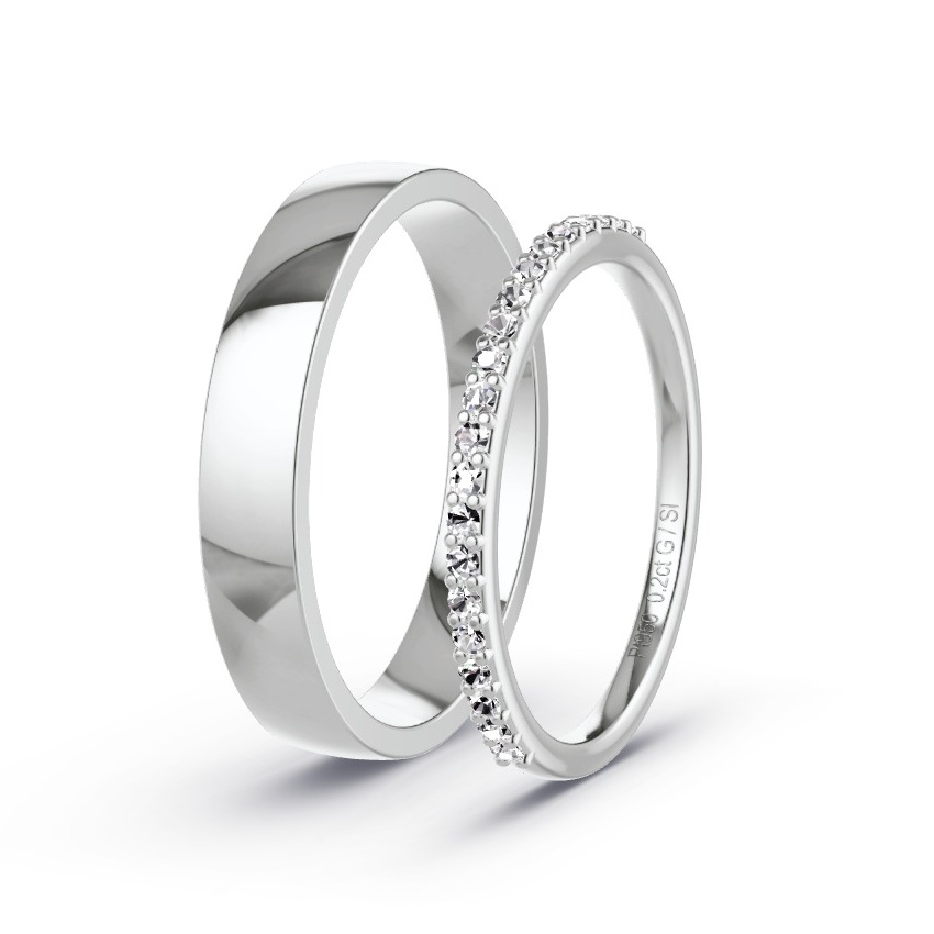 Alianzas Platino - 0.20 kt Diamantes - Modelo N°1051 Alianzas Platino - 0.20 kt Diamantes - Modelo N°1051