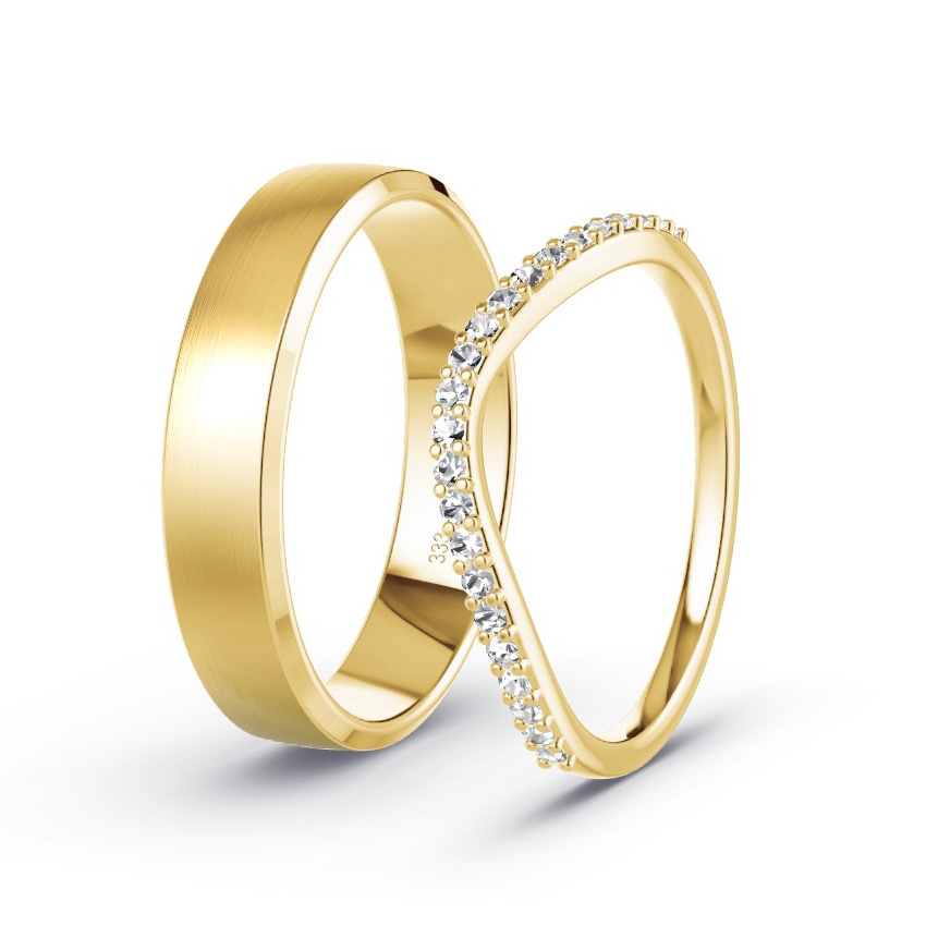 Alianzas Oro amarillo - 0.23 kt Diamantes - Modelo N°1053 Alianzas Oro amarillo - 0.23 kt Diamantes - Modelo N°1053