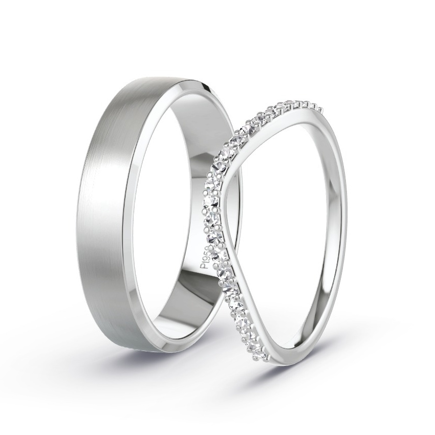 Alianzas Platino - 0.23 kt Diamantes - Modelo N°1053 Alianzas Platino - 0.23 kt Diamantes - Modelo N°1053
