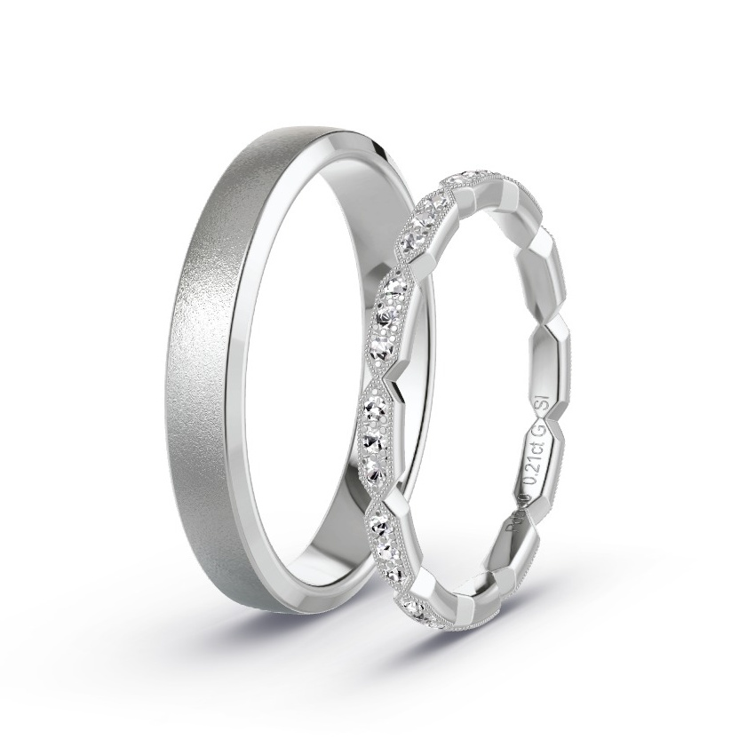 Alianzas Paladio - 0.21 kt Diamantes - Modelo N°1058
