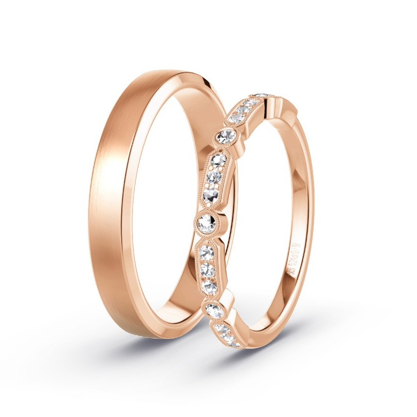 Alianzas Oro rosa - 0.21 kt Diamantes - Modelo N°1059