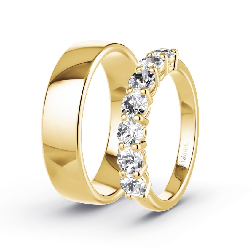 Alianzas Oro amarillo - 1.26 kt Diamantes - Modelo N°1060 Alianzas Oro amarillo - 1.26 kt Diamantes - Modelo N°1060