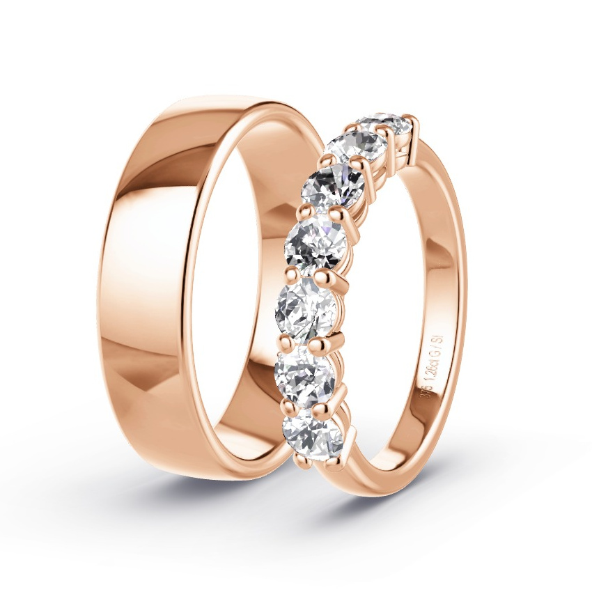 Alianzas Oro rosa - 1.26 kt Diamantes - Modelo N°1060 Alianzas Oro rosa - 1.26 kt Diamantes - Modelo N°1060