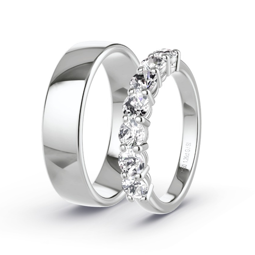 Alianzas Platino - 1.26 kt Diamantes - Modelo N°1060 Alianzas Platino - 1.26 kt Diamantes - Modelo N°1060