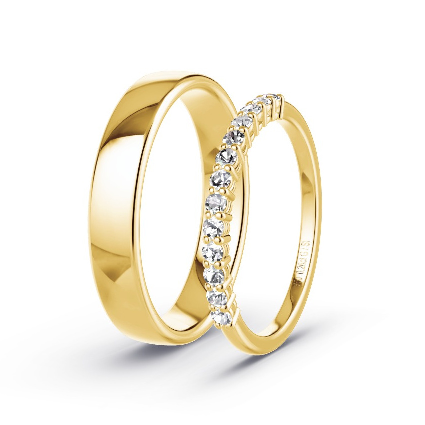 Alianzas Oro amarillo - 0.26 kt Diamantes - Modelo N°1063 Alianzas Oro amarillo - 0.26 kt Diamantes - Modelo N°1063