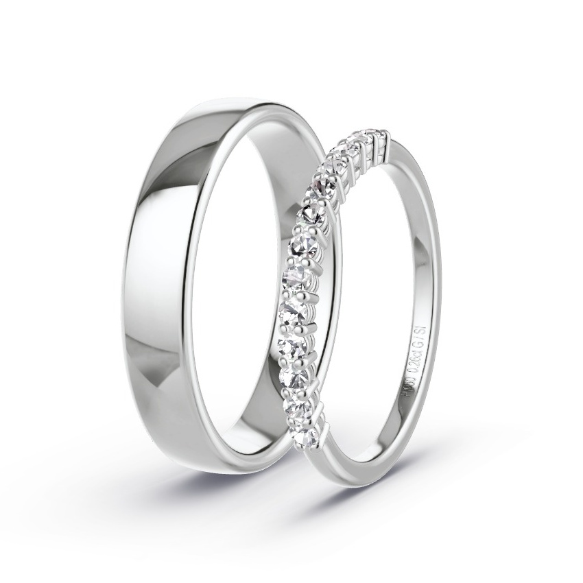 Alianzas Platino - 0.26 kt Diamantes - Modelo N°1063 Alianzas Platino - 0.26 kt Diamantes - Modelo N°1063