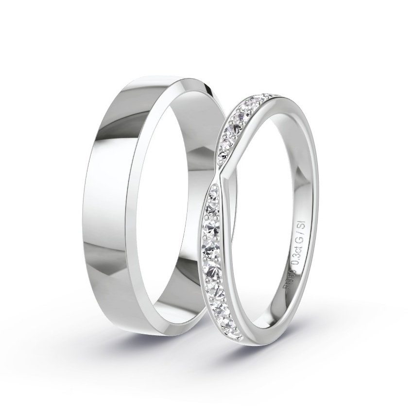 Alianzas Platino - 0.29 kt Diamantes - Modelo N°1064 Alianzas Platino - 0.29 kt Diamantes - Modelo N°1064