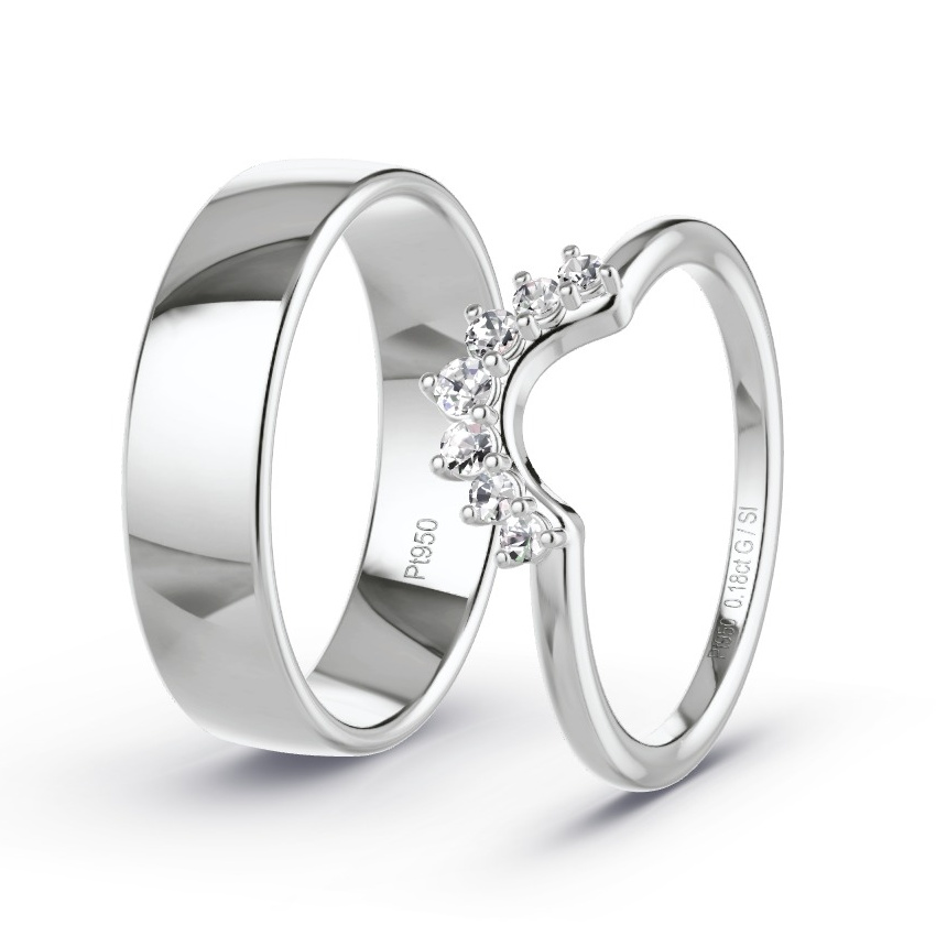 Alianzas Platino - 0.18 kt Diamantes - Modelo N°1067 Alianzas Platino - 0.18 kt Diamantes - Modelo N°1067