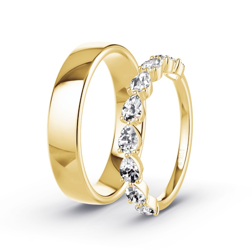 Alianzas Oro amarillo - 1.08 kt Diamantes - Modelo N°1070 Alianzas Oro amarillo - 1.08 kt Diamantes - Modelo N°1070