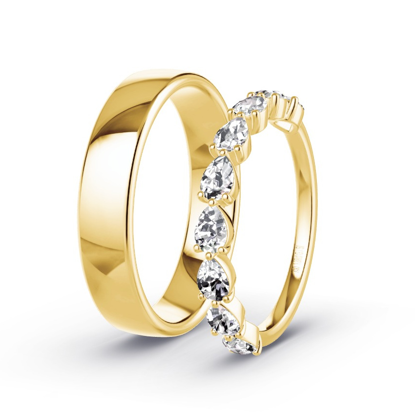 Alianzas Oro amarillo - 1.08 kt Diamantes - Modelo N°1070 Alianzas Oro amarillo - 1.08 kt Diamantes - Modelo N°1070